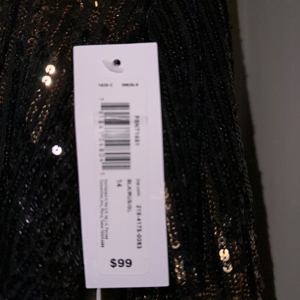 Black and gold wrap sequin dress - Picture 4 of 4